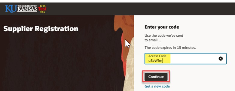 Access Code Field